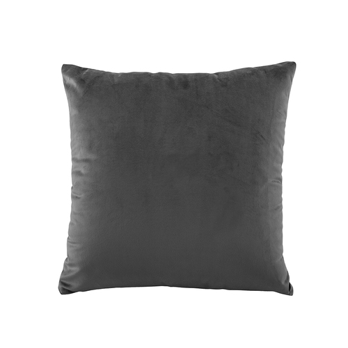 Bianca Vivid Coordinates Cushion Velvet 43x43cm Square Pillow - Coal