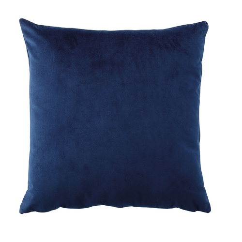 Bianca Vivid Coordinates Cushion Velvet 43x43cm Square Pillow - Indigo