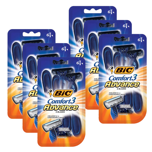 24pc Bic Comfort 3 Advance Shaver Grooming 3 Blade Razor