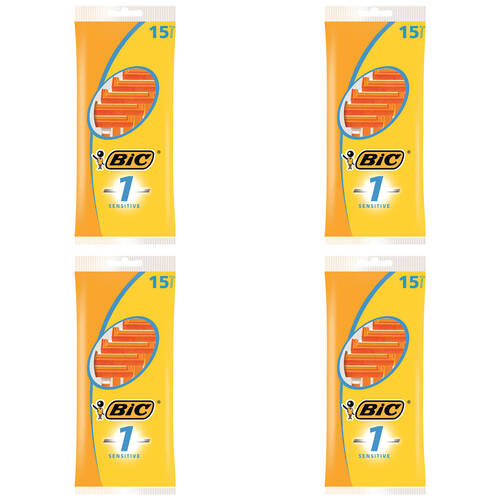 4x 15pc Bic Medi Facial Shaver Sensitive