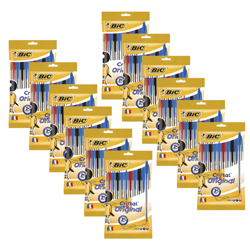 120pc Bic Cristal Original Ballpoint Pen - Assorted