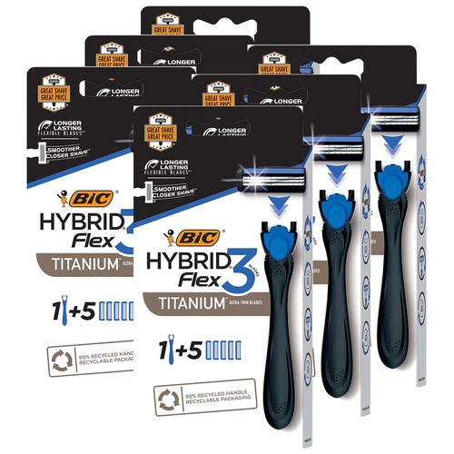 36pc Bic Flex 3 Hybrid Men's 3-Blade Razor Set