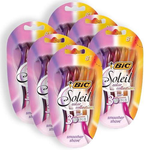 48pc Bic Soleil Smooth Colors 3-Blade Women's Razors