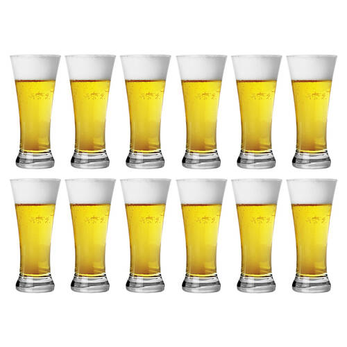 2PK 6pc Artcraft Tall Bira Beer Glass Water Drinking 380ml Clear