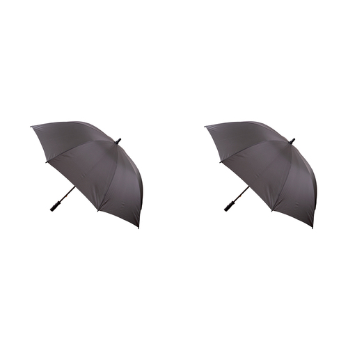2PK Bobbie J Classic Manual Open Golf Umbrella - Charcoal Grey