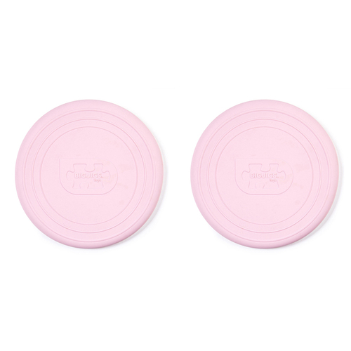 2PK Bigjigs Toys 18cm Flexible Flyer Silicone Flying Disc Toy Blush Pink 18m+