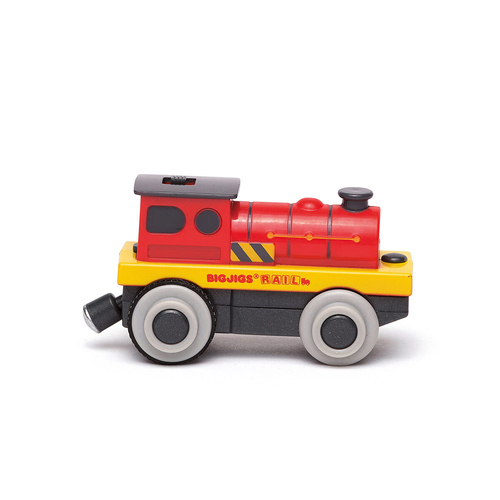 Bigjigs Rail Mighty Red Battery Engine Train Kids Interactive Toy 3y+