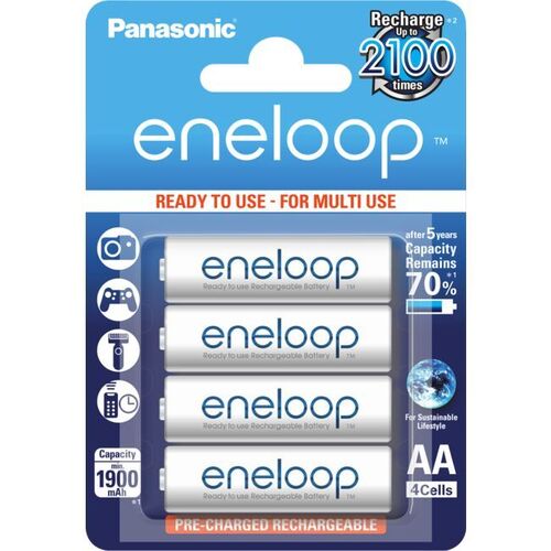4 PACK AA ENELOOP BATTERIES
