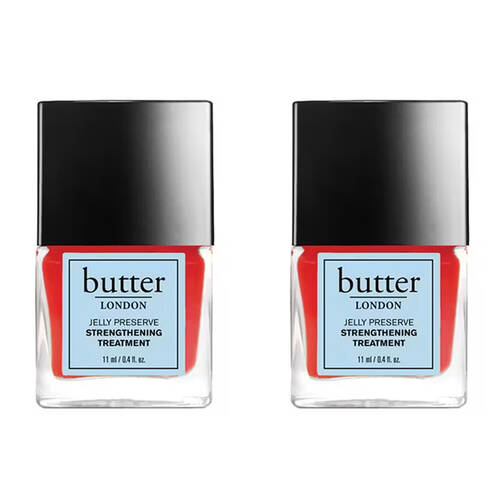 2PK Butter London Strawberry Jelly Preserve Nail Strengthening Treatment 11ml