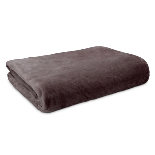 Ardor Boudoir Lucia Luxury Plush Velvet Blanket Single Bed Charcoal