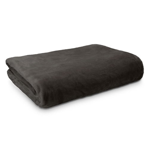 Ardor Boudoir Lucia Luxury Plush Velvet Blanket Double Bed Charcoal
