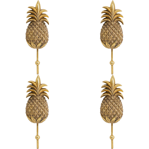 4PK LVD Pineapple Hook Gold Decorative Home Decor Organisation