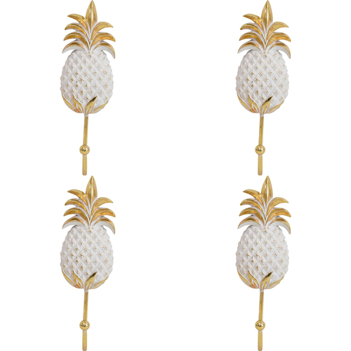 4PK LVD Pineapple Hook White Decorative Home Decor Organisation
