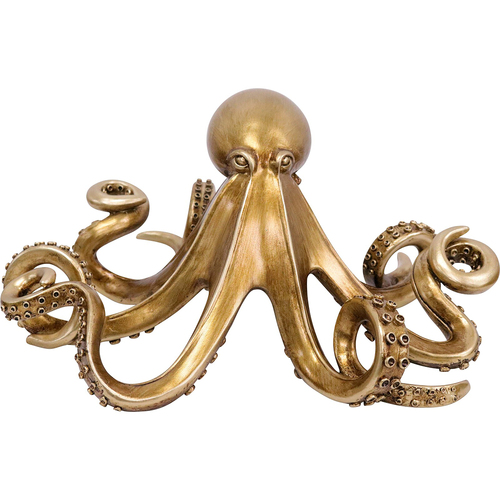 LVD Octopus Decorative Display Home Decor Ornament Statue 31x25cm Gold