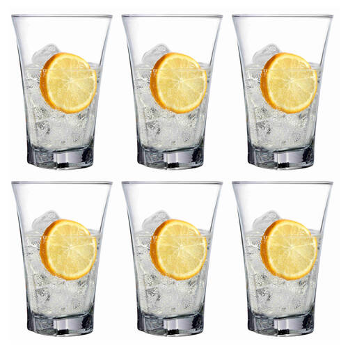 6pc Artcraft Blaze Hi-Ball Water Cocktail Drinking Glass 350ml Clear