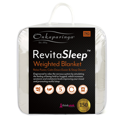 Onkaparinga Adults 7kg 122x183cm Weighted Blanket - Oatmeal
