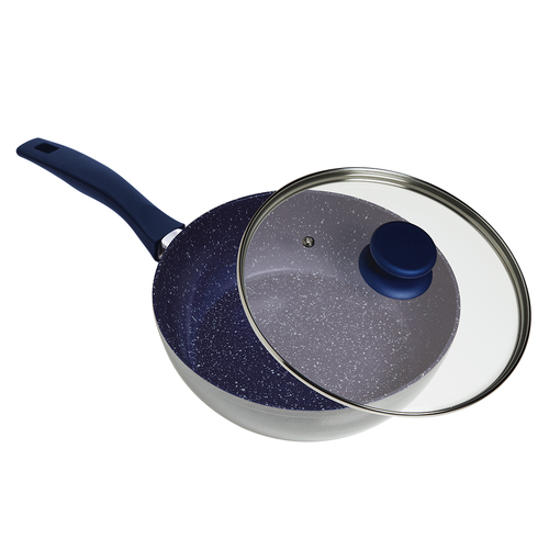 Bluestone Plus 30cm Non-Stick Saute Pan with Lid For Gas/Electric/Induction