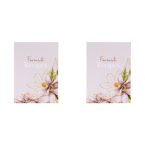 2PK Splosh Blossom Recipe Book 100-Lined Pages Notebook Hardcover