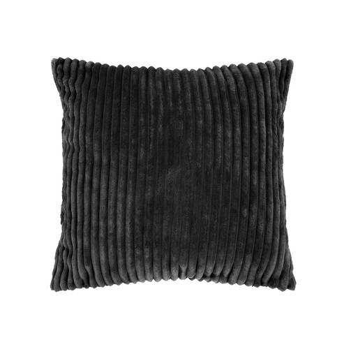 Bambury Channel Square Sofa Cushion Decorative Throw Pillow 50x50cm Charcoal