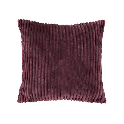 Bambury Channel Square Sofa Cushion Decorative Throw Pillow 50x50cm Plum
