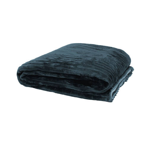 Bambury Channel Warm Sofa/Couch Blanket Soft Bedroom Throw 150x200cm Petrol