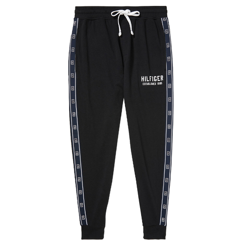 Tommy Hilfiger Men's Size M French Terry Sleepwear Cuffed Jogger Black