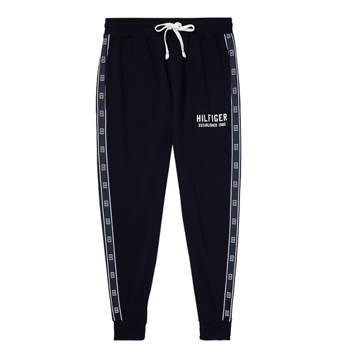 Tommy Hilfiger Men's Size M French Terry Sleepwear Cuffed Jogger Dark Navy
