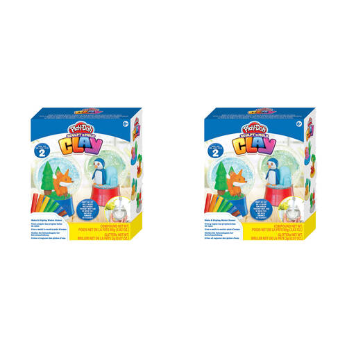 2PK Play-Doh Water Globes Sculpt N Mold Kids Non Drying Modelling Clay Kit 6y+