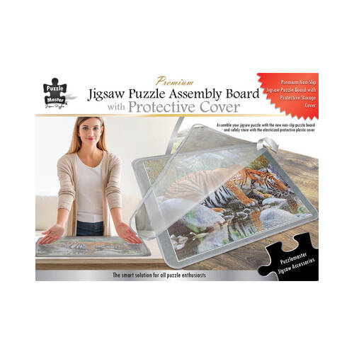 Puzzlemaster Felt Puzzle Assembly Board w/Protective Cover Non-Slip 80x57cm