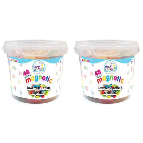 2x 48pc Magic Sensory Magnetic Lowercase Letters 3cm Colourful Learning Toy 3y+