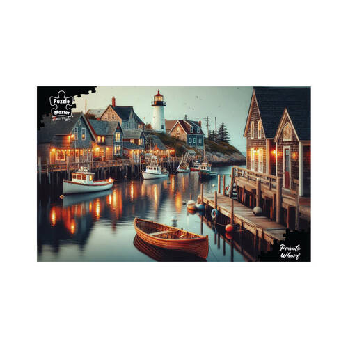 1000pc Puzzlemaster Jigsaw Puzzle Private Wharf Harbour Scene 12y+