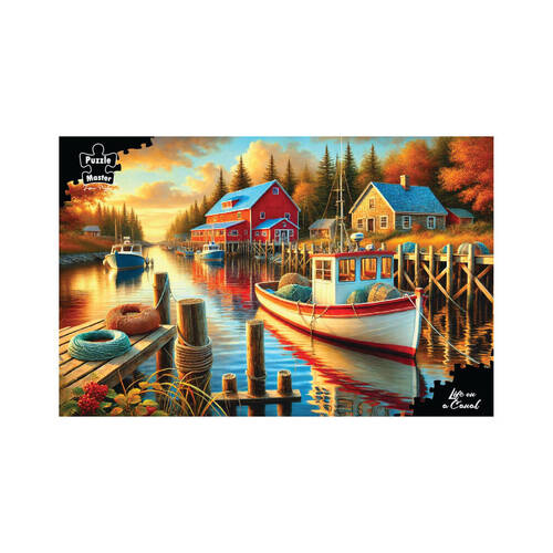 1000pc Puzzlemaster Jigsaw Puzzle Life On A Canal Coastal Scene 12y+