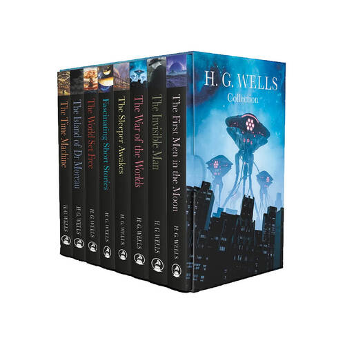 H.G. Wells Classic Collection 8 Paperback Books Set Science Fiction