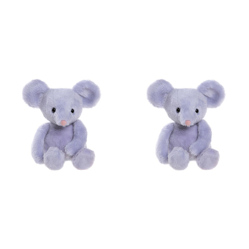 2PK Charlie Bears Bear & Me Baby Pip Mouse 17x6cm - Purple 0m+