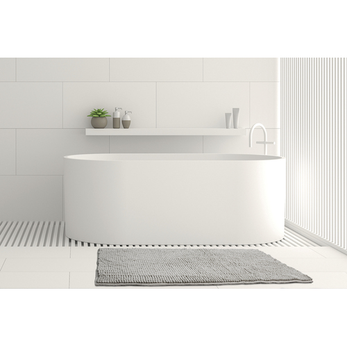 Ardor Toggle 50x100cm Bath Mat Silver