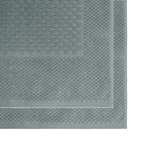 2PK Algodon Portland 100% Cotton Bathroom Shower/Bath Absorbent Mat Green 50x80cm