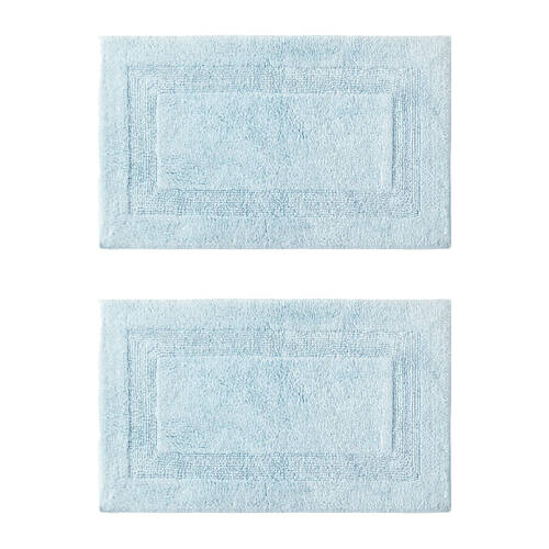 2PK Tommy Bahama 43x61cm Longbranch Reversible Cotton Bath Mat Tidal Wave