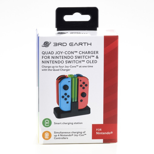 3rd Earth Quad 4in1 Joy-Con Charger For Nintendo Switch/OLED Controllers