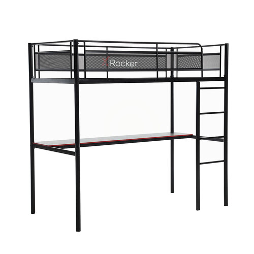 X Rocker HQ High Sleeper Gaming Single Bunk Bed Frame w/ Desk