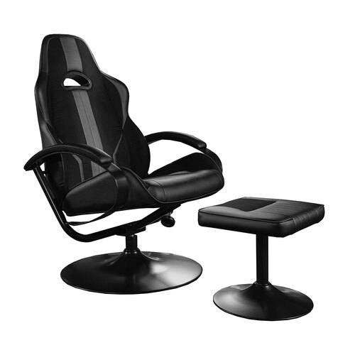 X Rocker Milano Auto Reclining Gaming/Lounge Rocking Chair w/ Footstool