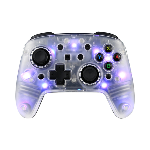 3rd Earth LED Wireless Controller for Switch, PC and Mobile (Black and Crystal)