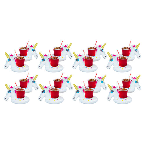 8PK 3PK BigMouth Inc. Pool Party Inflatable Beverage Boats - Unicorns