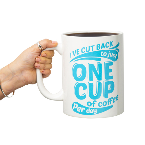 BigMouth Inc. 1.89L I've Cut Back to Just One Cup XL Mug w/ Handle - White