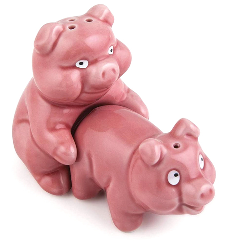 Bigmouth Makin' Bacon Naughty Pigs Salt And Pepper Set