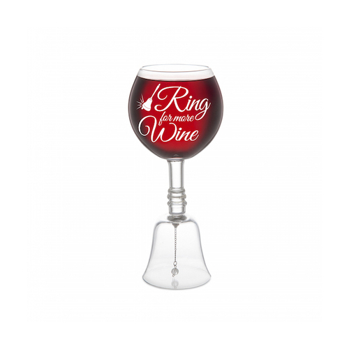 BigMouth Inc. 410ml The Ring For More Wine Glass w/ Bell Novelty - Clear