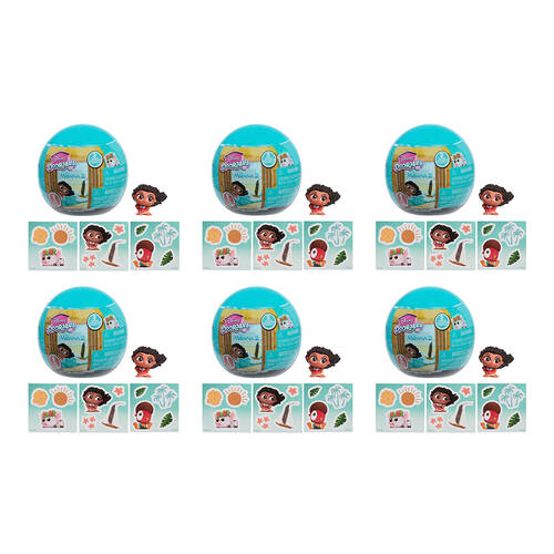 6PK Disney Doorables Moana 2 Blind Bag Kids Toy Assorted 5y+