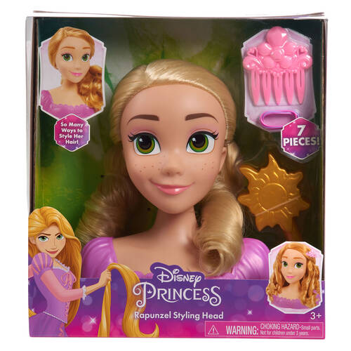 7pc Disney Princess Mini Styling Head Assorted 3y+