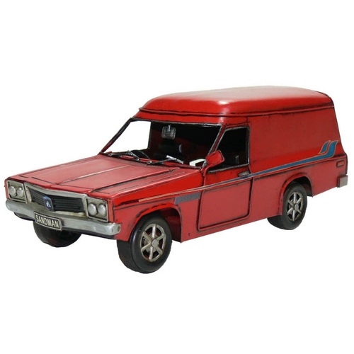 Boyle 28cm Holden HQ Sandman Car Metal Ornament Home Decor Red