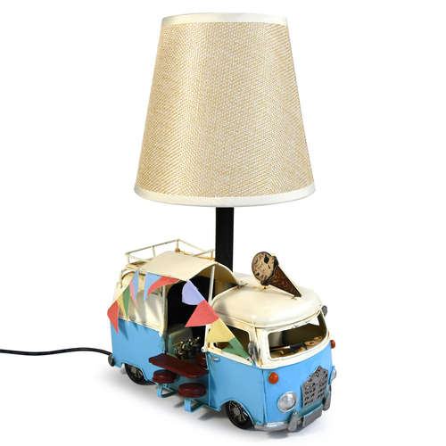 Auto Petit USB LED Lamp Ice Cream Van 20x30cm Blue