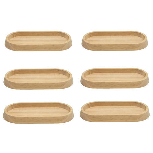 6PK Boyle Wood Trinket Tray/Organiser Craft Project For Jewellery/Keys 20x10x2cm